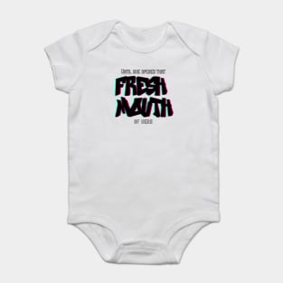 Fresh Mouth - Black Letters Baby Bodysuit